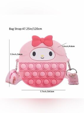 SANRIO My Melody Pop It Silicone Crossbody Purse Bag
